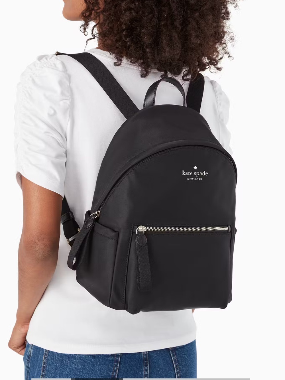 kate spade Chelsea Nylon Medium Backpack with Front Zip Pocket